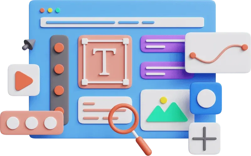 Landing page design and conversion illustration